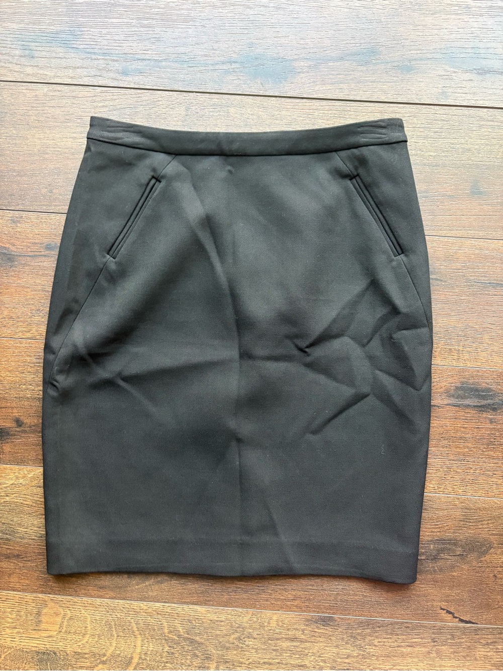 LOFT Black Pencil Skirt with Front Slant Pockets